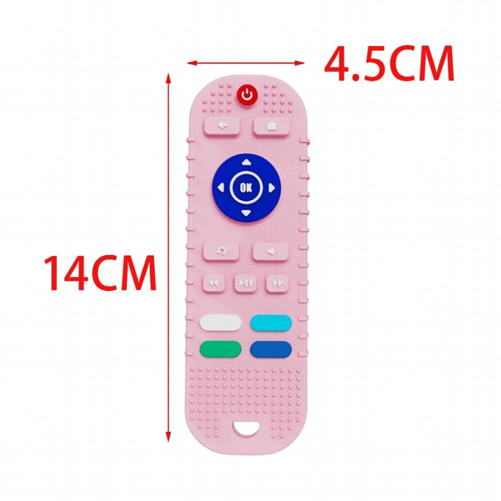 Silicone Baby Teething Toys Chewing Toy TV Remote Control Shape for Girls Baby Toddler Early Educational Sensory Development Toy