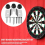 Dartboard Mounting Bracket Kit Dart Board Mounting Bracket Set Wall Hanging Hook Mounting Bracket Set For Dartboard Display 5
