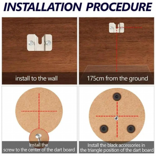 Dartboard Mounting Bracket Kit Dart Board Mounting Bracket Set Wall Hanging Hook Mounting Bracket Set For Dartboard Display 1