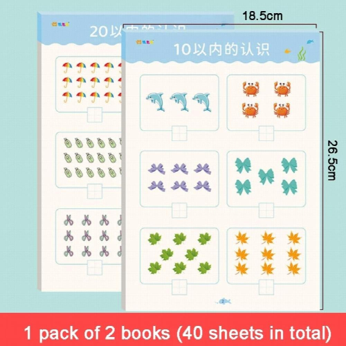 40 Pages Addition Subtraction Childrens Learning Mathematics Workbook Handwritten Arithmetic Exercise Books