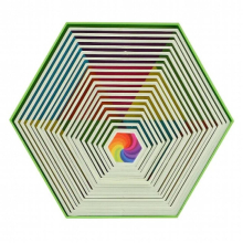 Hot DIY 3D Print Illusion Hexagons Fidget Spinner For Children With Magnets Creative Kids Antistress Toy Adults Stress Gift
