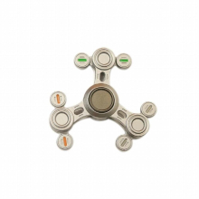 Luminous Foldable Metal Antistress Hand Spinner Adult Toys Three Pendulum Fidget Spinner Gyroscope Stress Reliever Toy Kids Gift
