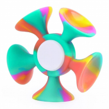 Newset Silicone Fidget Spinner With Suction Cup Darts Colorful Hand Spinner Anti-stress Fidget Toys For Adults Children Gift