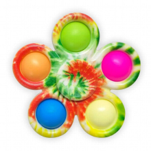 1Pcs Tie Dye Finger Toys Push Bubble Fidget Spinner Toy For ADHD Anxiety Stress Relief Hand Spinner Sensory toys Kids Gift