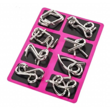 8 Pcs Jiulian Series Metal Educational Toys Intelligence Buckle Set Unlock Decompression Toys
