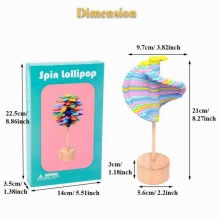 Creativity Helicone Rotating Lollipop Wooden Toys For Children Adult Home Office Stress Relief Art Decoration Spinner Toy Gift