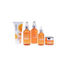 DR. RASHEL 5-Piece Vitamin C Anti Aging And Skin Care Set Orange/White Facial Cleanser Cleansing Milk Essence Toner Face Cream