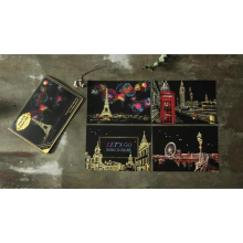 4pcs/Lot 20x14cm Magic Scratch Art Painting Paper With Drawing Stick Kids Toy Educational Toy for baby girl boy children GYH