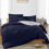 (BLUE, SINGLE) Plain Duvet Cover 3PC Quilt Covers Set 1