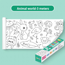 Children Coloring Paper Graffiti Scroll Drawing Roll Sticky Filling Paper DIY Painting Toy for Kids Educational Toys