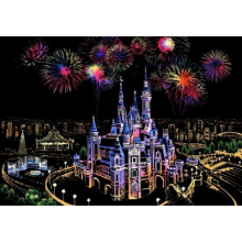 40*30 CM Scraping Painting Drawing Paper World Scenery Pictures Drawing Toy