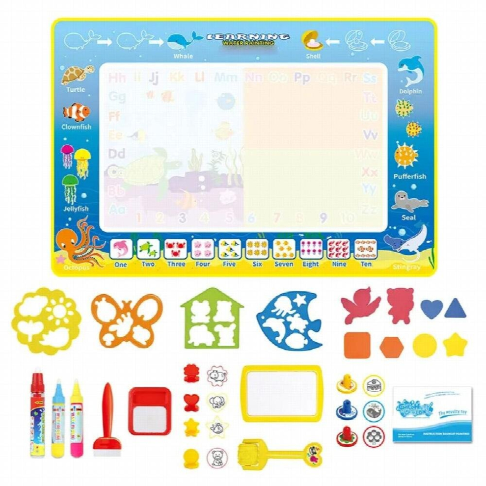 Magic Water Drawing Mat Doodle Board & Painting Pens Baby Play Mat Rug Montessori Toys Learning Educational Toys for Kids