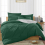 (GREEN, DOUBLE) Plain Duvet Cover 3PC Quilt Covers Set 1