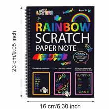 Childrens DIY Drawing Toys 16*23cm Magic Scratch Art Crafts Scraping Paintings Paper Childrens Scratching Paper Kids