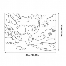 Children Drawing Paper Roll DIY Painting Filling Paper Wall Coloring Stickers for Kids Toddler Early Learning Toy