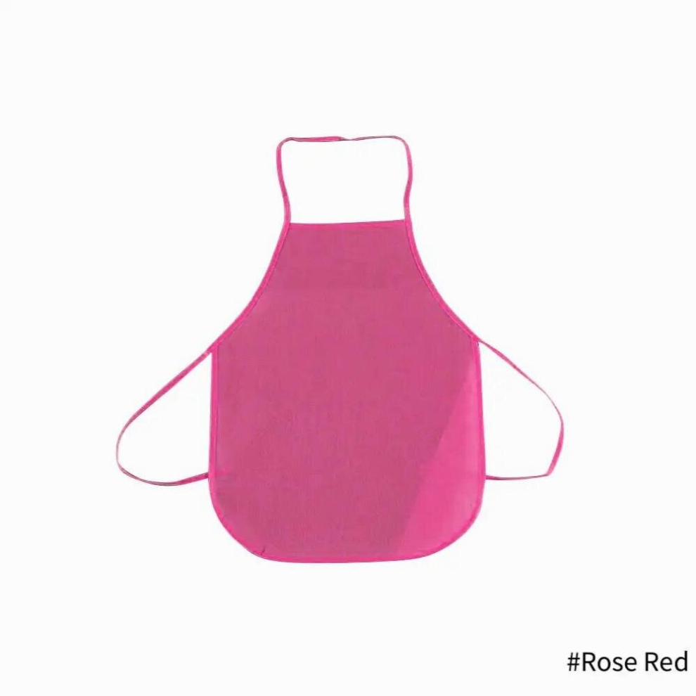 5pcs Children Plain Apron Colorful Non-Woven Fabric Kids Painting Drawing Toys Aprons Crafts Playset Baking Cooking Bib Apron