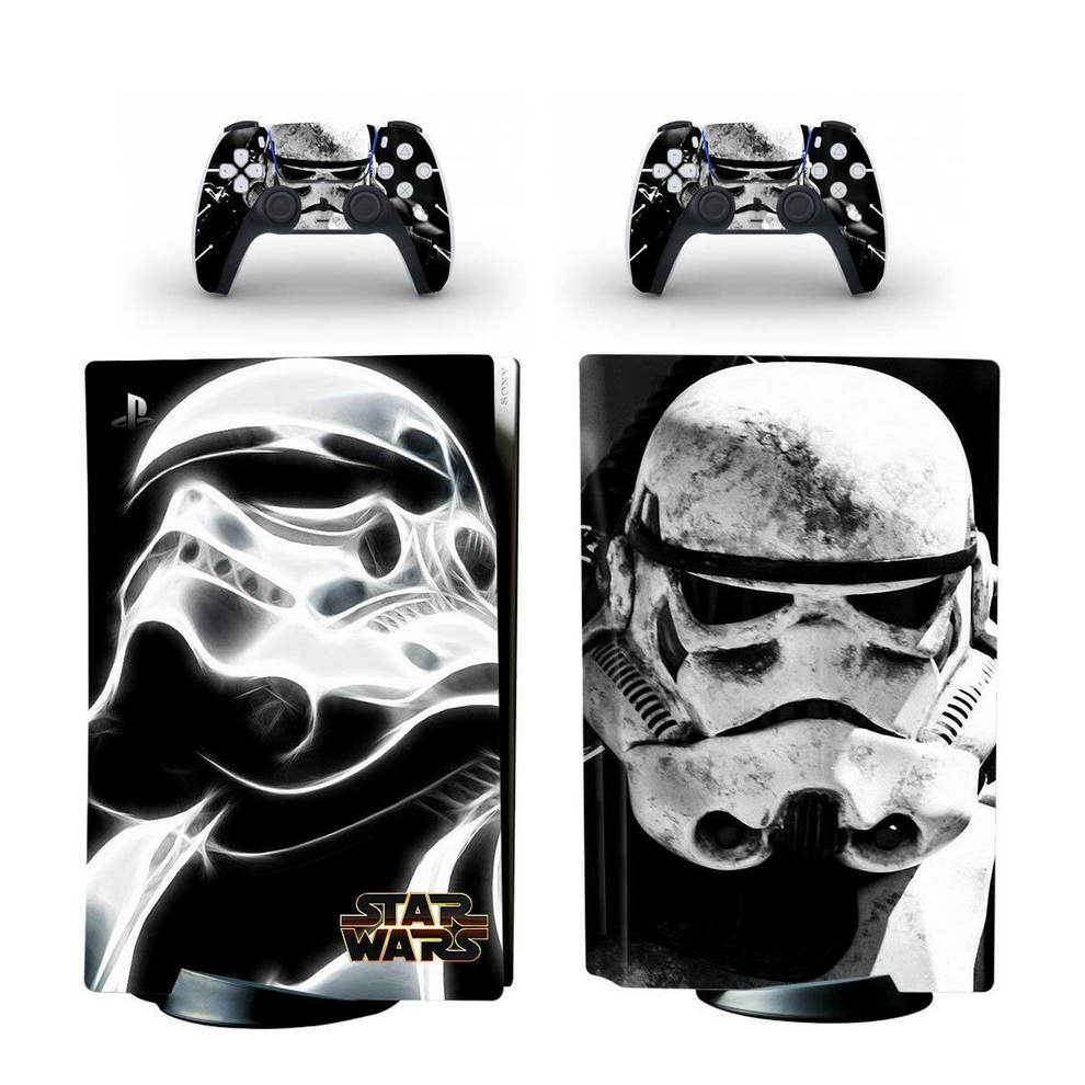 Newjass Star Wars Classic Stormtrooper Skin Decals Sticker For Ps5 Standard Disc Console
