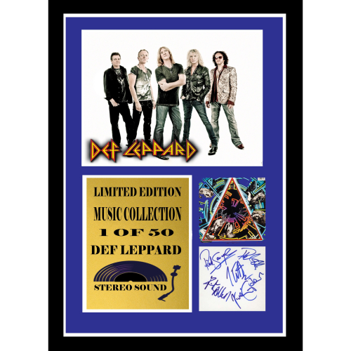 def leppard signed display