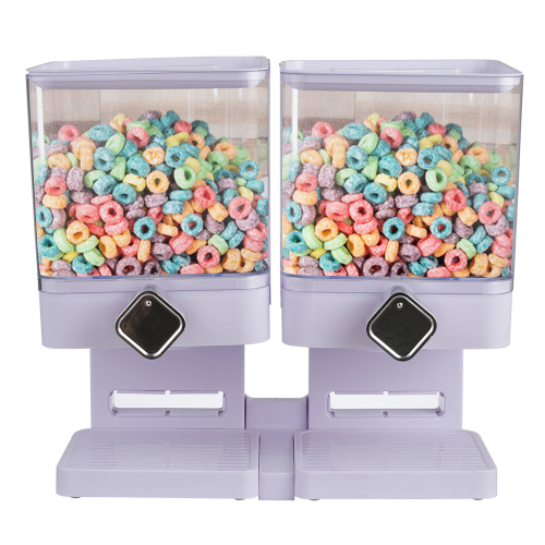 Living And Home (White) Double Square Cereal Dispenser 1