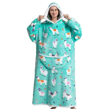 (A27) Slouchy Hooded Slouchy Blanket Sweatshirt Women Warm Sleepwear
