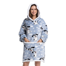 (A5) Slouchy Hooded Slouchy Blanket Sweatshirt Women Warm Sleepwear