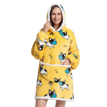 (A4) Slouchy Hooded Slouchy Blanket Sweatshirt Women Warm Sleepwear