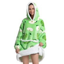 (A14) Slouchy Hooded Slouchy Blanket Sweatshirt Women Warm Sleepwear