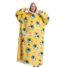 (A19) Slouchy Hooded Slouchy Blanket Sweatshirt Women Warm Sleepwear