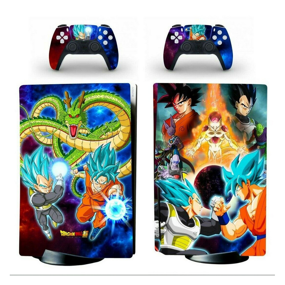 PS5 Disc Edition Console Skin Sticker Dragon Ball Z DBZ Super Son Goku Vegeta