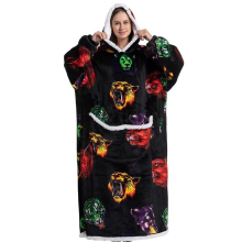 (A17) Slouchy Hooded Slouchy Blanket Sweatshirt Women Warm Sleepwear