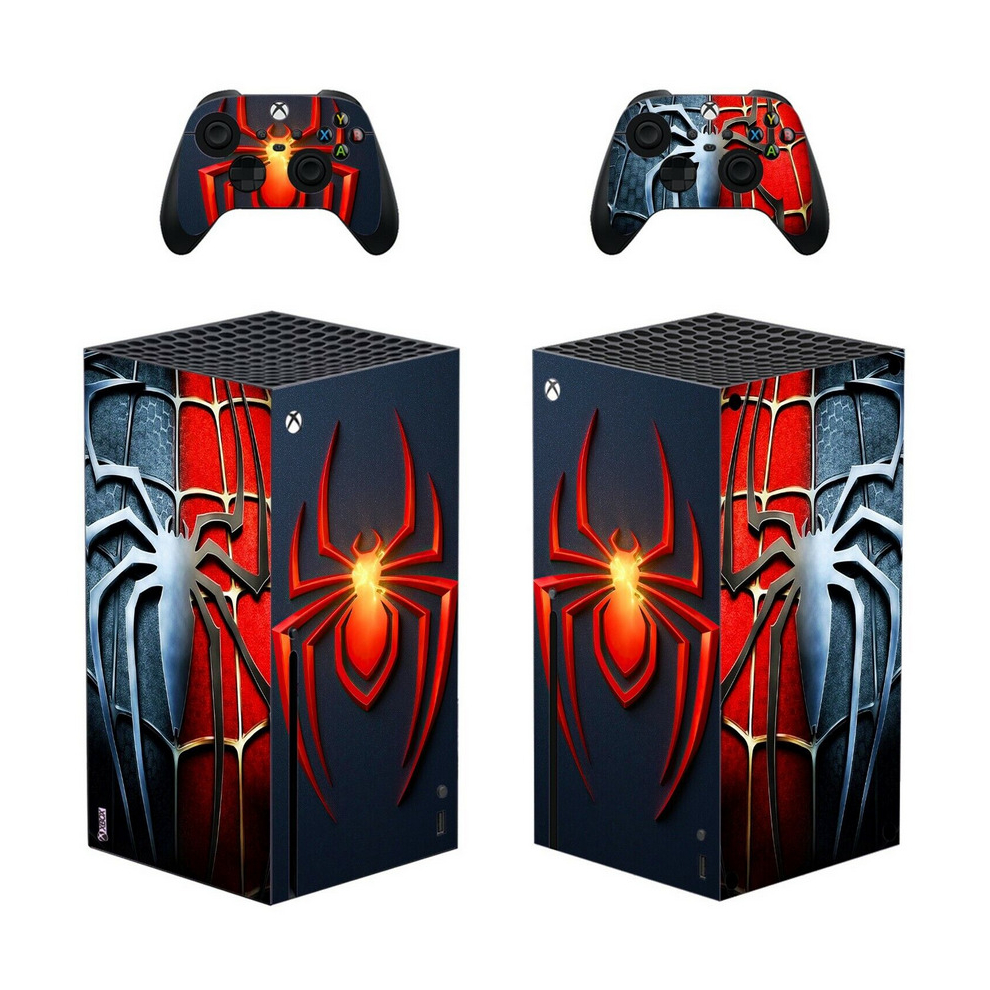 (Xbox Series X) Xbox Series S X Slim Console Controller Skin Decal Spiderman Spider Man Logo