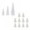 Foam Cones for crafts (13-Pack) Polystyrene, Assorted 4 Sizes 1500mm 2500mm 6