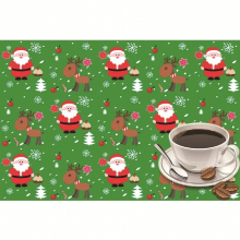 Woven ChildrensChristmasMat WithColorful Patterns,Thermal Insulation Mat, Anti Scalding Mat,ColorfulPatterns