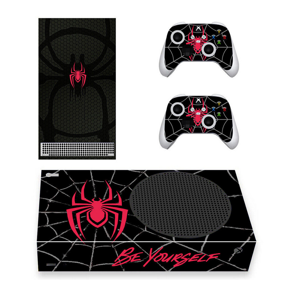 Xbox Series S Slim Console Controllers Skin Decal Sticker Spiderman Red Spider Black,Red 8381923437299