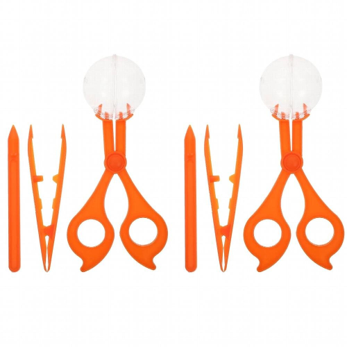 2 Sets Three-Piece Catching Insects Scissors Clip Collector Outdoor Tool Plastic