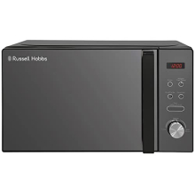 Russell Hobbs RHM2076B 20 Litre 800 W Black Digital Solo Microwave with 5 Power Levels, Automatic Defrost, 8 Auto Cook Menus, Clock & Timer, Easy