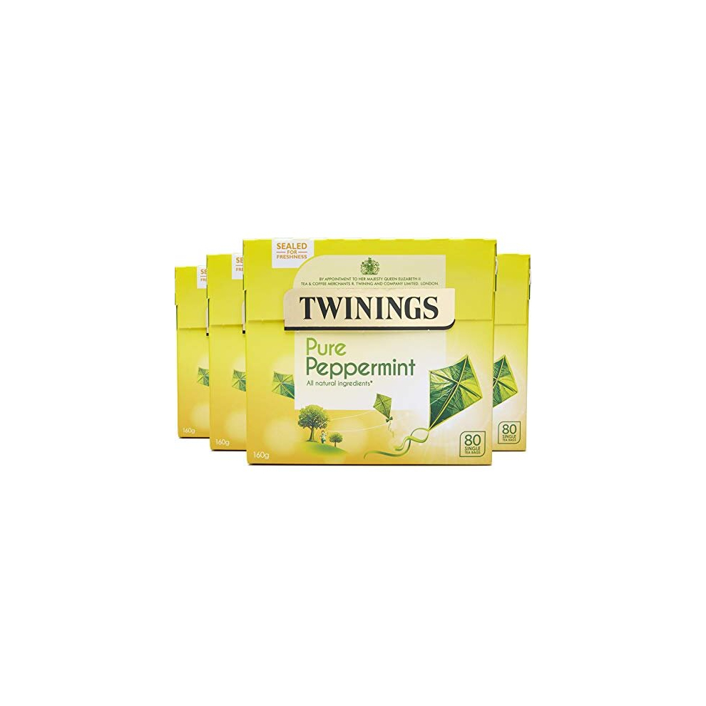 Twinings Pure Peppermint 80 Tea Bags (Pack of 4, Total 320 Tea Bags)