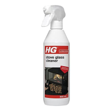 HG Stove Glass Cleaner, Dissolves Soot, Grease & Tar, Maintains Oven Doors, Glass Fireplaces & Hearths, Removes Residue Effectively ? 500ml Spray