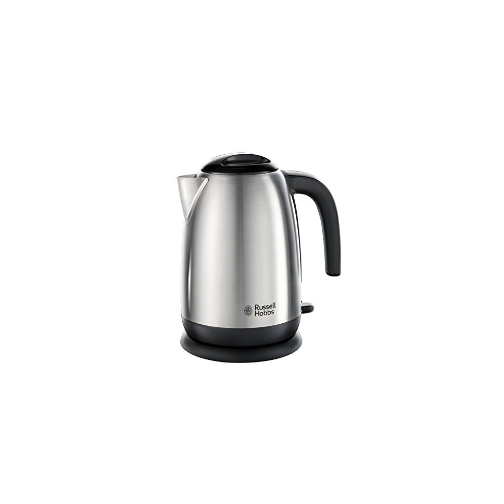 Russell Hobbs 23910 Adventure Brushed Stainless Steel Electric Kettle, Open Handle, 3000 W, 1.7 Litre, Brushed Steel