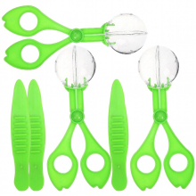 3 Sets Insect Scissors Outdoor Tools Catch Clip Puzzle Catching Tweezers Capture Plastic Insects Clamp Toys Balls