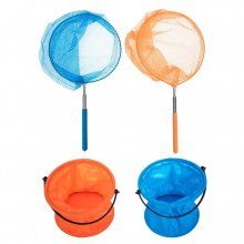 2 Sets of Telescopic Bug Catchers Outdoor Insect Catching Nets Fishing Net with Buckets Collector