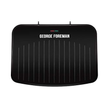 George Foreman 25820 Large Fit Grill - Versatile Griddle, Hot Plate and Toastie Machine with Improved Non-Stick Coating and Speedy Heat Up, Black