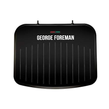 George Foreman 25810 Medium Fit Grill - Versatile Griddle, Hot Plate and Toastie Machine with Improved Non-Stick Coating and Speedy Heat Up, Black