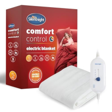 Silentnight Comfort Control Electric Blanket Single - Heated Electric Underblanket with 3 Heat Settings, Fast Heat Up, Overheat Protection and Easy