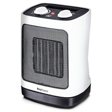 Pro Breeze? 2000W Ceramic Fan Heater - Electric Heater with Automatic Oscillation, Thermostat, 2 Heat Settings & Tip-Over Protection - Portable Heater