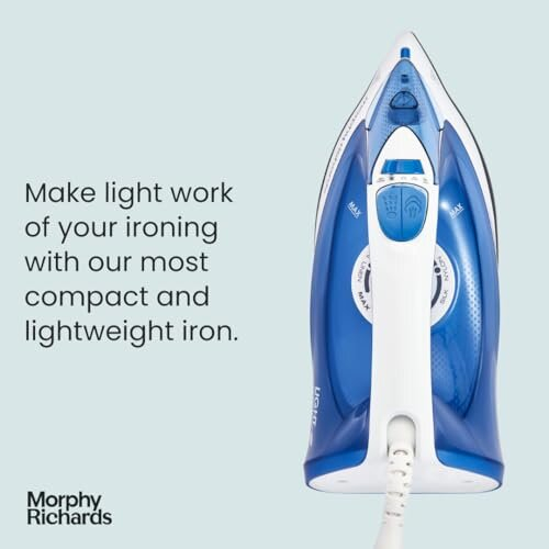 Morphy Richards Morphy Richards 300401 Light Glide 100 Steam Iron, Blue/White, 2400 W 1