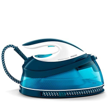 Philips PerfectCare Compact Steam Generator Iron with 400g steam Boost, 2400 W, Blue & White - GC7840/26