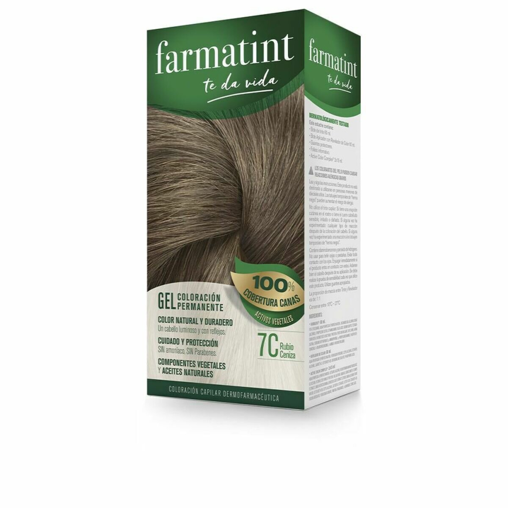 Farmatint Permanent Dye 7C-Rubio Ceniza Gel