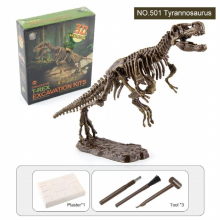 Creative DIY Dinosaur Skeleton Fossils 3D Archaeological Excavation Set Assembly Model Dinosaurs Toys For Children Kids