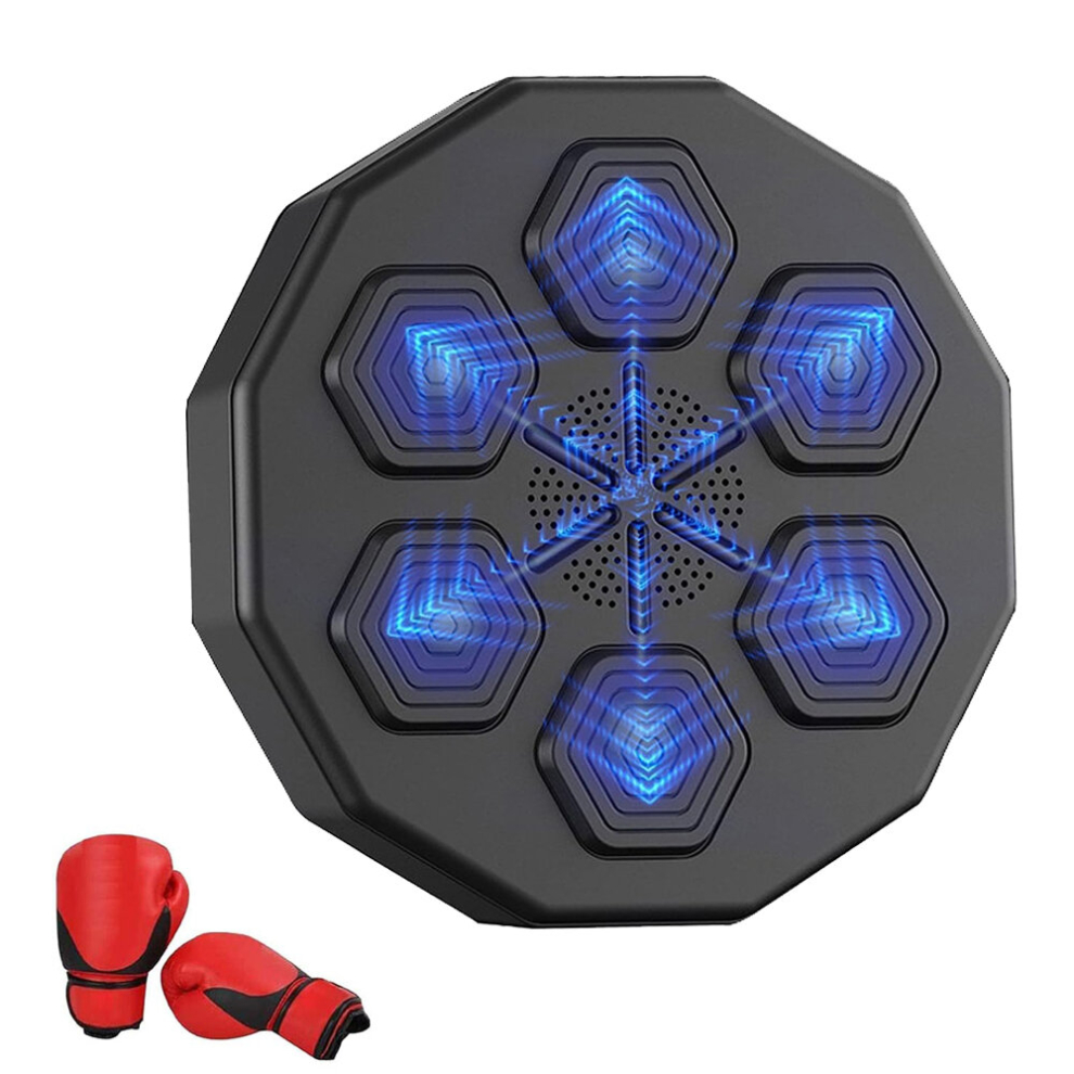 Music Boxing Machine | Wall Mounted Boxing Machine with Music and Lights | Smart Boxing Training Devices Fun Workout Machine for Kids and Adults